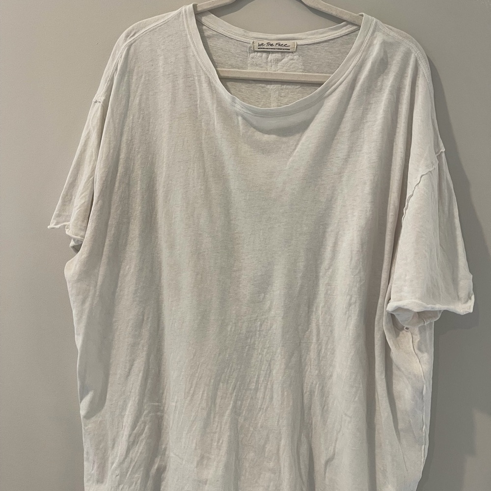 Free People Casual White Tee